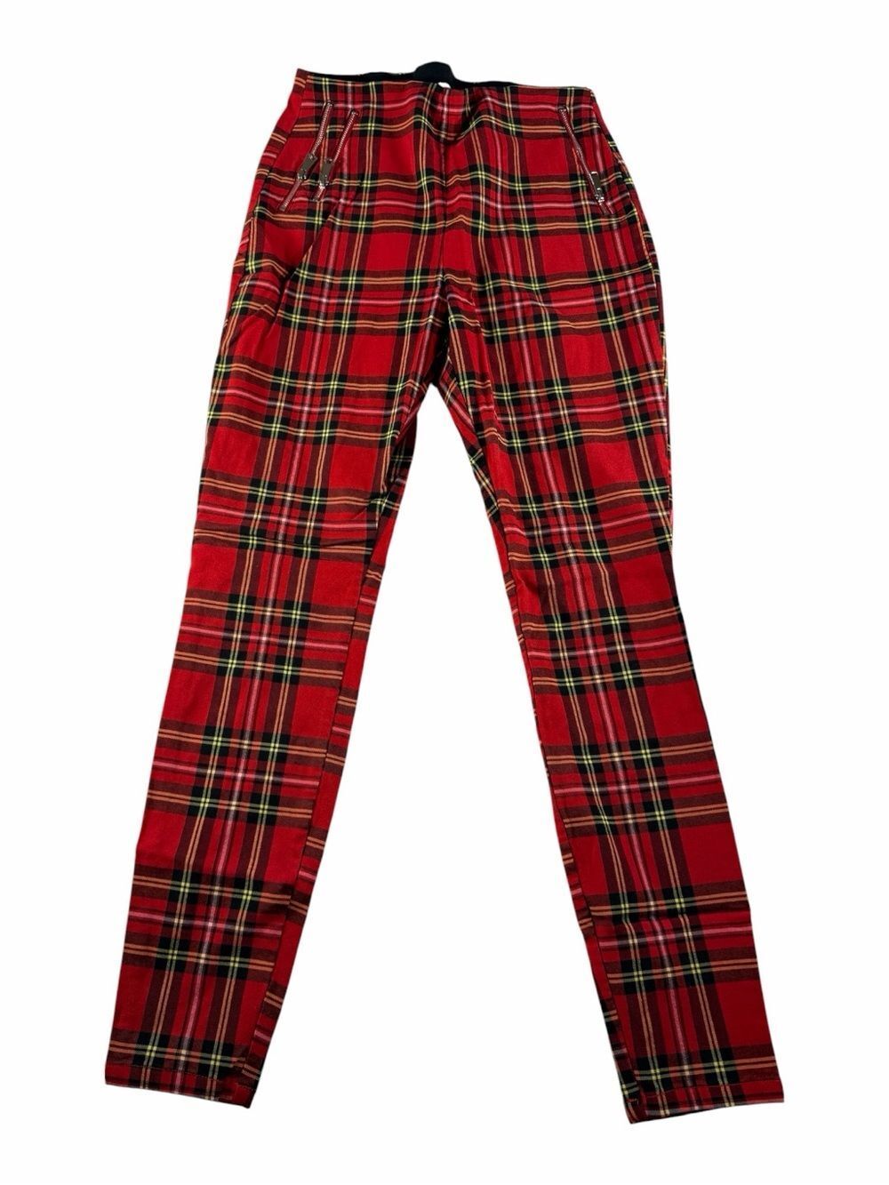 Bar III Red Plaid Men's Slim Tartan Pants